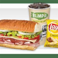 Rg Ham, Salami & Provolone Combo · Slow-cured ham, salami, provolone made the BLIMPIE® WAY with tomatoes, lettuce, onion, vineg...
