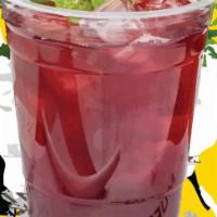 Berry Hibiscus Iced Tea · Hibiscus Blossoms / Rose Hip Peel / Elderberries / Blackberries / Strawberry and Raspberry