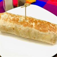 Breakfast Burrito (Veggies) · Grilled fajita veggies with potato, egg and cheese inside breakfast burrito. Cocina salsa an...