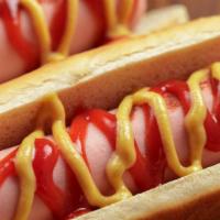 Hot Dogs · Served with Green pepper, Onion, Mayonaise, Mustard, Ketchup