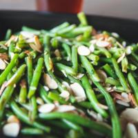Green Beans · Herb butter, toasted almonds