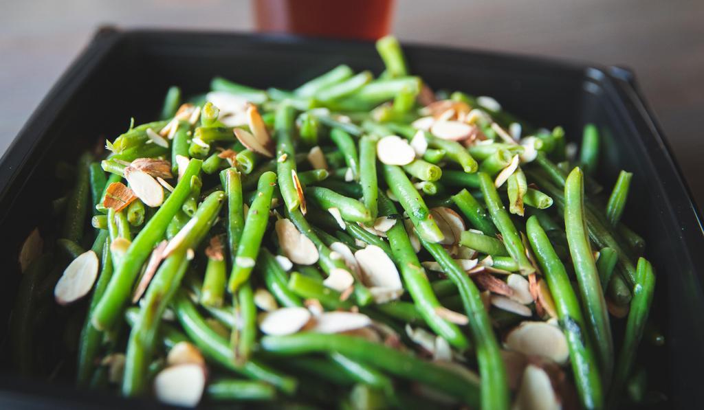 Green Beans · Herb butter, toasted almonds