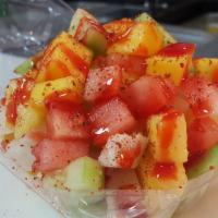Pico De Gallo · This is a fruit cocktail with mango, cucumber, jicama jam, watermelon, and pineapple.  This ...
