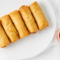 Veggie Egg Rolls (5) · Mixed vegetables in crisp spring roll wrapper, served with sweet and sour sauce