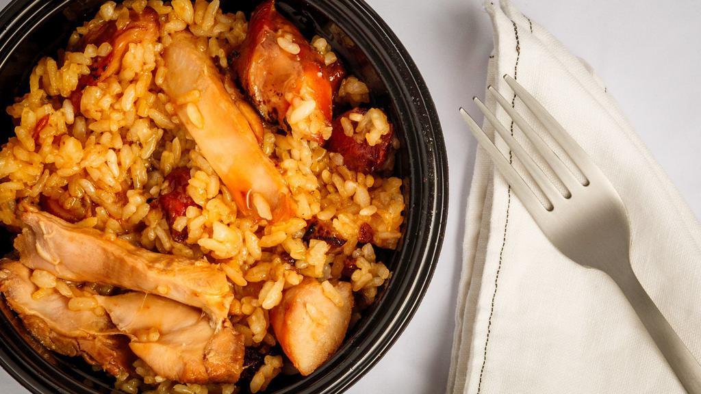 Asian Rice Bowl · Asian inspired chicken or beef over a bowl of steamed rice.