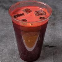 Hearts Beets · 20oz Drink: 
Beet, Carrots, Celery, Spinach, Lemon, and Ginger