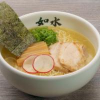 Josui Ramen · Our signature ramen. The original stock made from pork, chicken, and finished with fish.