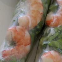 Spring Rolls (2) · Spring Rolls: clear rice wrap with shrimp, lettuce, rice noodle served with peanut sauce & c...