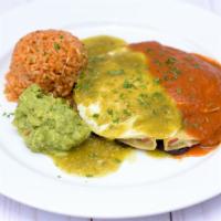 Huevos Rancheros · Eggs over medium, corn tortilla quesadillas, roasted jalapeño tomato sauce, tomatillo sauce,...