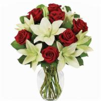 Rose & Lily Romance · Red roses and white Asiatic lilies, what more can we say as two of nature's most beautiful b...