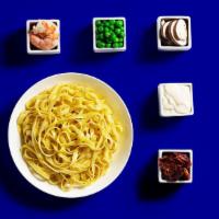 Fettuccine · Build your own pasta with your choice of sauce, toppings, and garnishes!