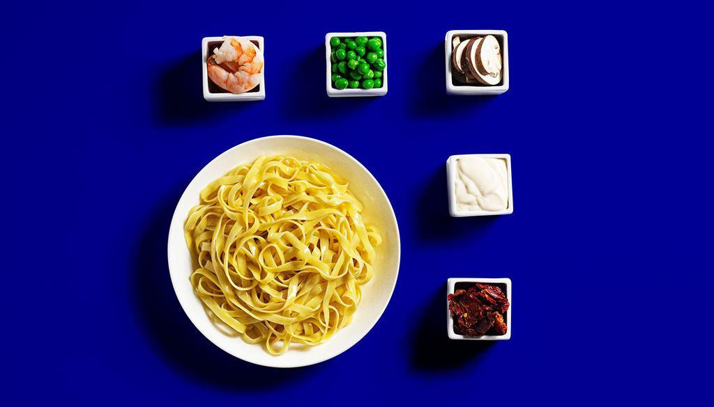 Fettuccine · Build your own pasta with your choice of sauce, toppings, and garnishes!