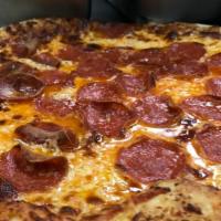 Pepperoni   Pizza · Mozzarella Cheese, sliced pepperoni, and marinara sauce.