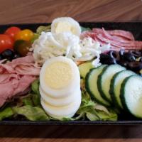 Ciro'S Chef Salad · Combination of mixed greens, cucumbers, premium Hormel hardwood smoked shaved ham, Galileo s...