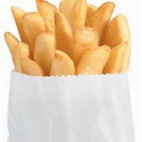 Fat Fries · Thick sliced and deep fried to golden perfection, these steak fries complement any Fat meal.