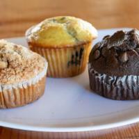 Assorted Muffins · Butter croissant, assorted muffins, coffee cake.