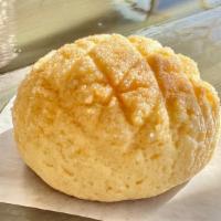 Melon Pan · Sweet bread with custard filling, covered in a thin layer of crisp cookie crust