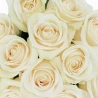 Dozen White Roses · White long-stem Ecuadorian roses