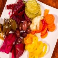 Pickles, Peppers & Olives · Vegan.