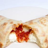 Ricotta Calzone · ricotta, mozzarella, organic pizza sauce.
