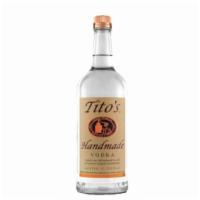 Tito'S Handmade Vodka Bottle 750 Ml (40% Abv) · Masterfully made by Tito himself in Austin, Texas.
