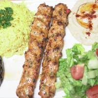 Chicken Luleh Kebab · A mix of chicken, ground chicken, parsley, garlic and black pepper grilled to perfection.