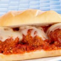 Meatball Sandwich · Italian meatballs, marinara sauce, and melted mozzarella cheese.