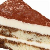 Tiramisu Cake (Each) · Each. Coffee-flavored custard. made with ladyfingers dipped in coffee, layered with whipped ...