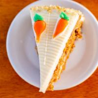 Carrot Cake · Carrot cake slice.