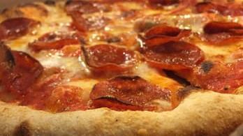 Pepperoni · Three cheese blend, tomato sauce, dry cured pepperoni
