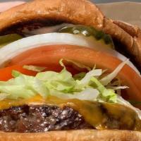 Brewery Burger · Cheddar cheese, tomatoes, shredded lettuce, sweet onions, pickles, Thousand Island dressing,...