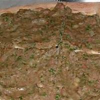 Kafta · Ground beef with parsley & onions.