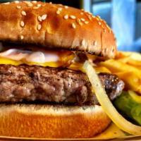 Burgers · Our deluxe burgers served with lettuce, tomato & thousand island. Served with choice of a si...