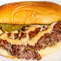 Hamburger · Toasted Martin's Potato Bun, Grass Fed Burger Patty.
Comes with; Grilled onions, Pickles, an...