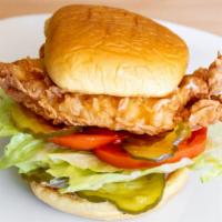 Fried Chicken Deluxe Sandwich · Our free range fried chicken sandwiches are served with mayonnaise and pickles, with an addi...