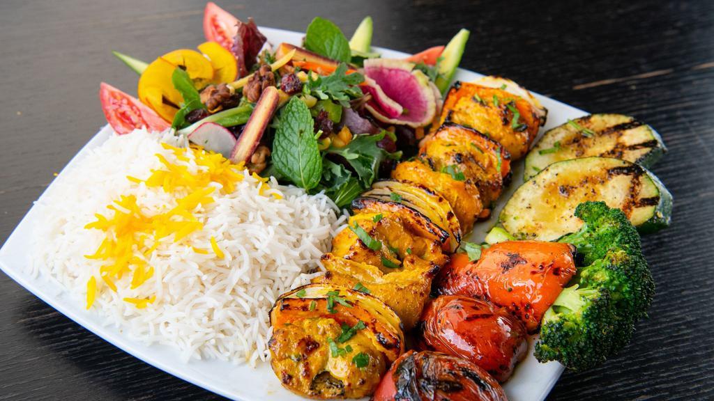Chicken Shish Kebab · Juicy chunks of Natural Chicken Tender (white) seasoned in Moroccan Spices.