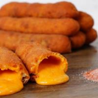 Perashki With Nacho Cheese · Deep-fried in-house dough with mouth-watering nacho cheese filling