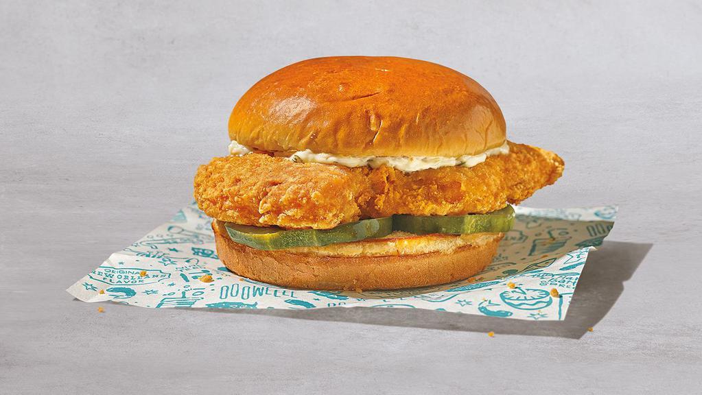 Spicy Flounder Fish Sandwich · 