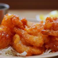 Chili Seau · deep fried shrimp with chili sauce