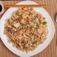 Bamboo Song Combo Fried Rice · Beef, chicken, shrimp.