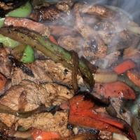 Chicken Fajitas · grilled red & green bell peppers - grilled onions - pico de gallo - guacamole - rice - beans...