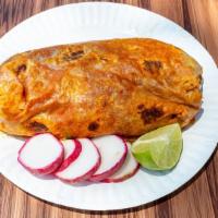 Burrito Regular · Burrito filled with your choice of rice, beans, toppings and meat.