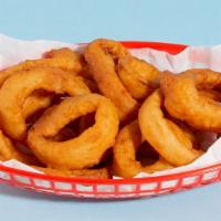 Onion Rings · Battered and deep fried onion rings.