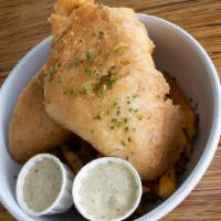 Double Fish & Chips · Grilled or Crispy. Flakey whitefish served with housemade tartar sauce and real fries. The d...