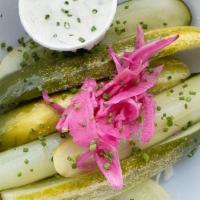 Housemade Pickles · Chilled or Fried, Choose your sauce