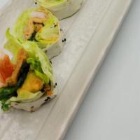 Fit Roll · Inside: Shrimp Tempura, Avocado, Crab Meat, Inari, Asparagus, Seaweed Salad, Fish Roe
Outsid...