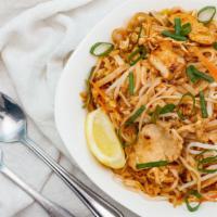 Pad Thai · Halal. Choice of vegetarian or meat stir fried rice noodles, tofu, bean sprouts, green onion...
