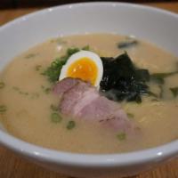 Miso Ramen · Miso flavor. Egg, chashu pork, green onion, seaweed.