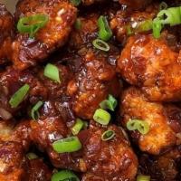 Gobi Manchurian · class of Indian Chinese dishes made by roughly chopping and deep-frying cauliflower (gobi) a...