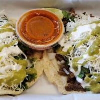 Fresh Tortilla Tacos · Fresh Tortilla, Your Choice of Meat, Cliantro, Onions, Salsa